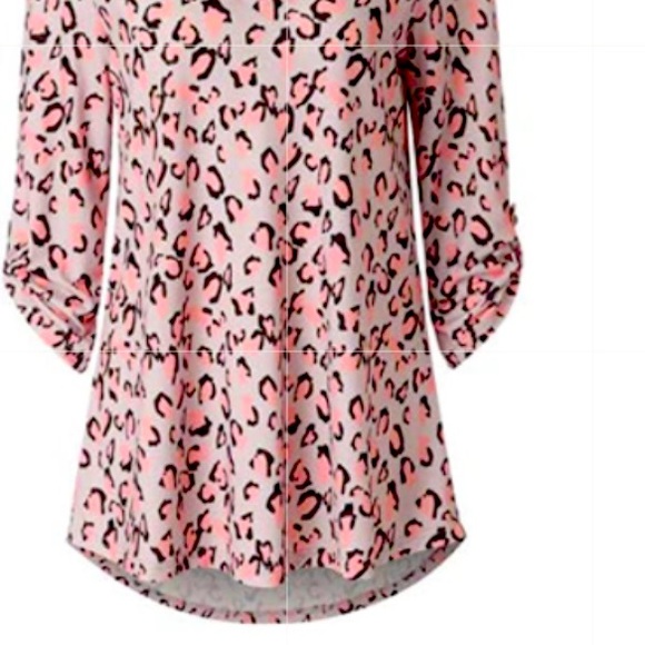 💗🐆🤎PRETTY Leopard Print Tunic Blouse - Picture 2 of 9